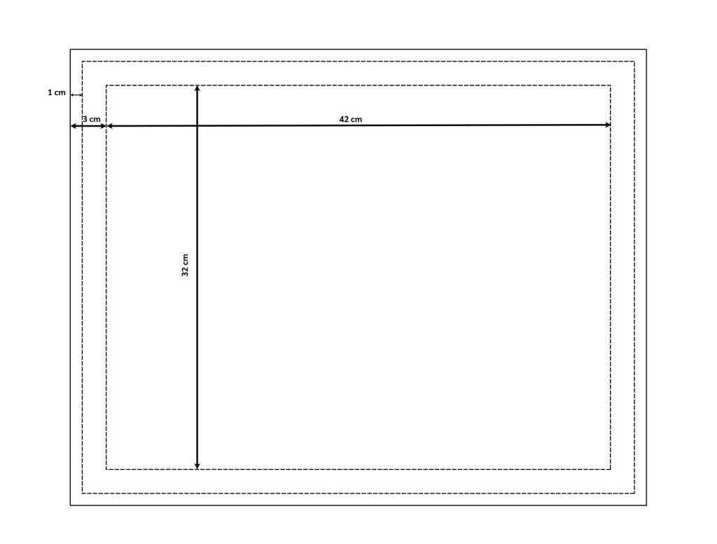 Patron set de table rectangulaire