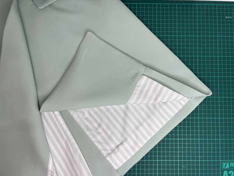 Coudre un ourlet d&rsquo;un coin tailleur sur une veste doublée